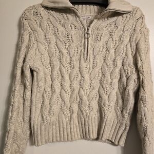 Cream Cable Knit Sweater
